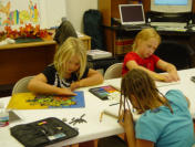 Children in painting class at Art First! Center for the Arts in Ventura, CA